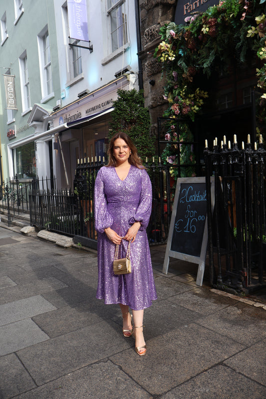 Rotate Sequin Midi Dress - RAG REVOLUTION
