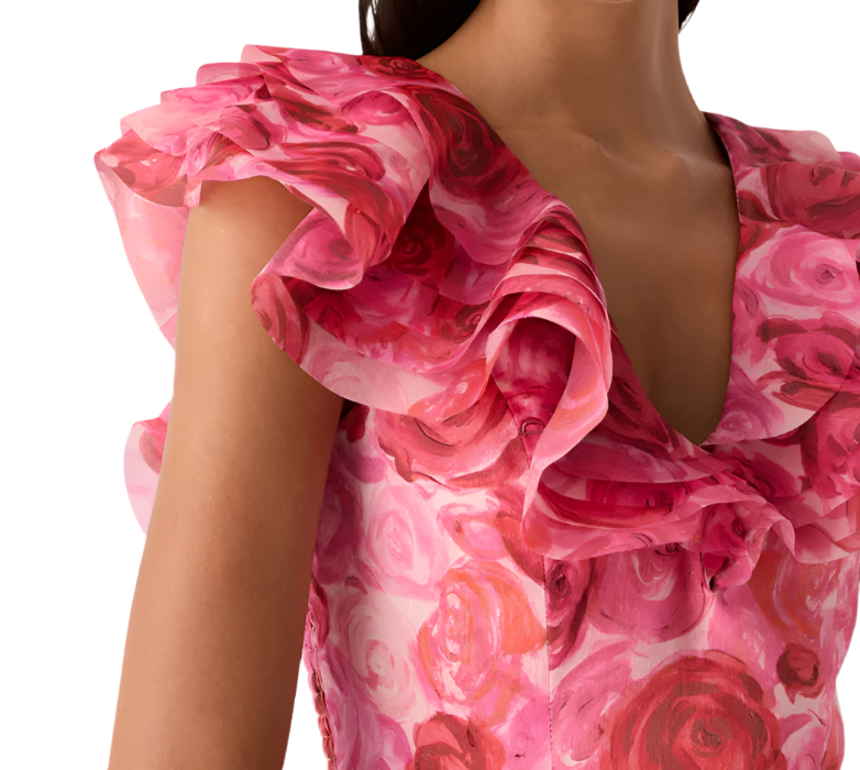 AJE Charmed Rose-Print Mini Dress - RAG REVOLUTION