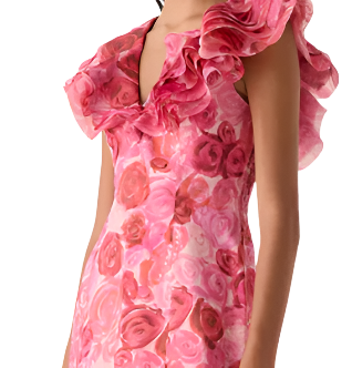 AJE Charmed Rose-Print Mini Dress - RAG REVOLUTION