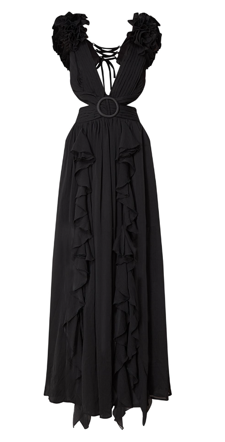 ALB Black Cassini Cut Out Dress - RAG REVOLUTION