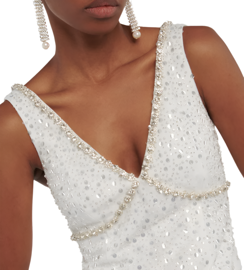 SELF-PORTRAIT Crystal-embellished minidress - RAG REVOLUTION