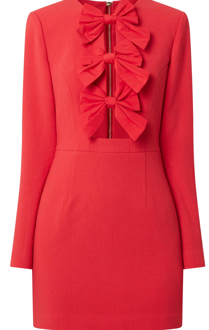 REBECCA VALLANCE Scarlett Bow Detail Mini Dress - RAG REVOLUTION