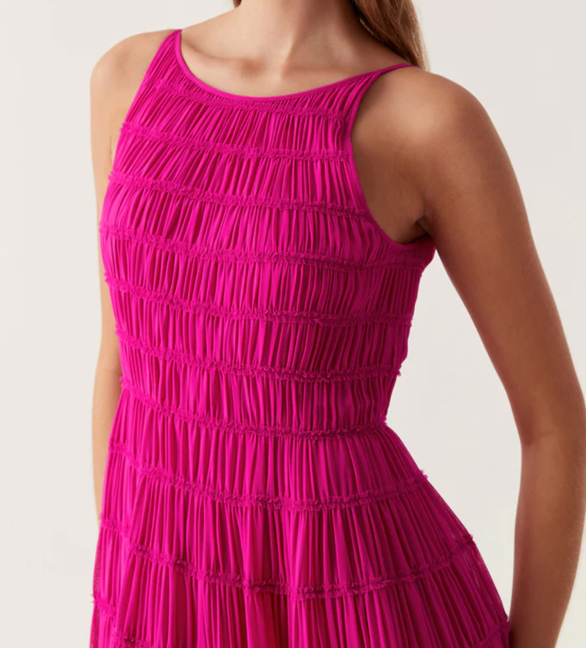 AJE Rosewood Ruched Dress - RAG REVOLUTION