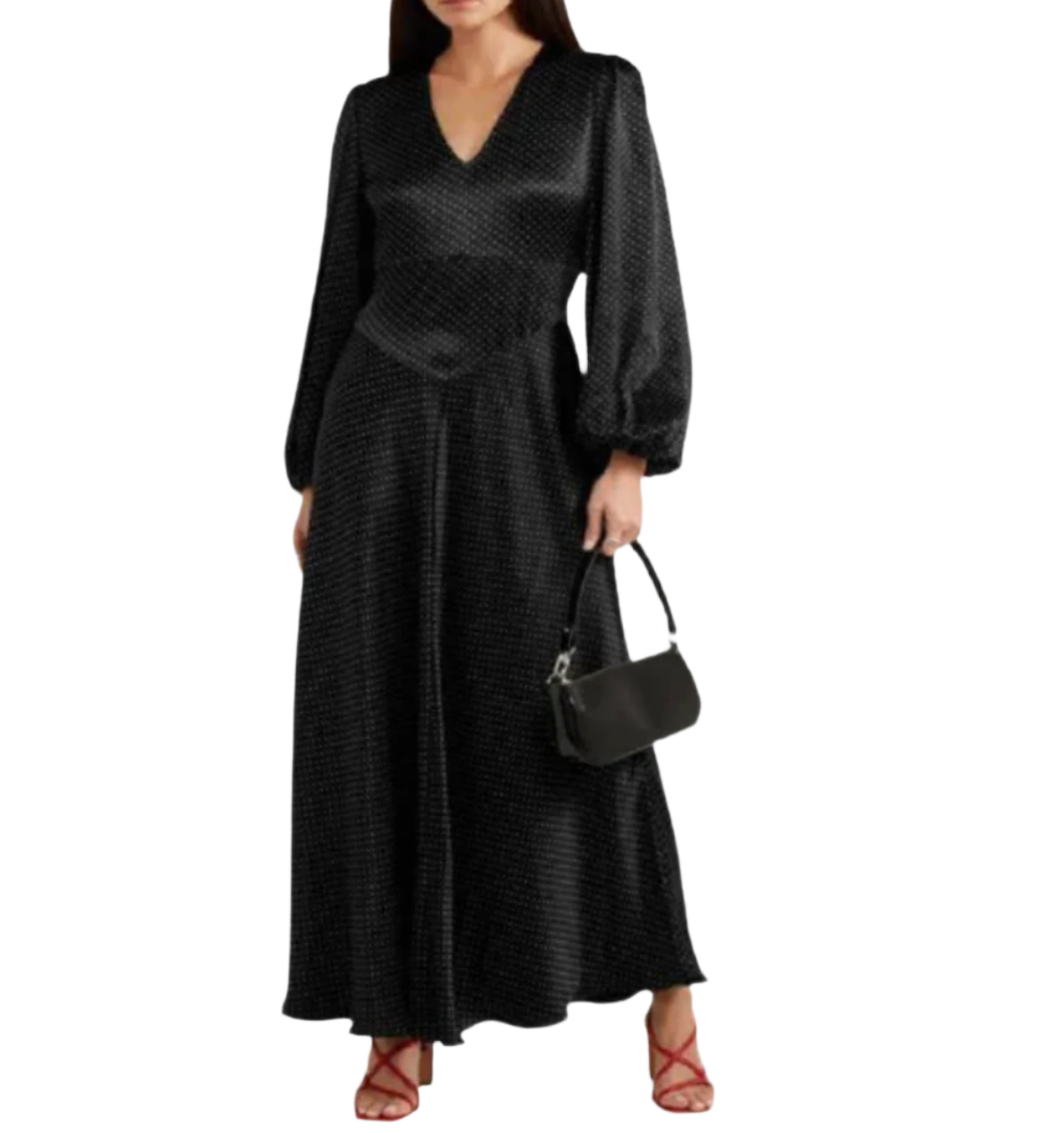 Ganni Satin Maxi Dress - RAG REVOLUTION