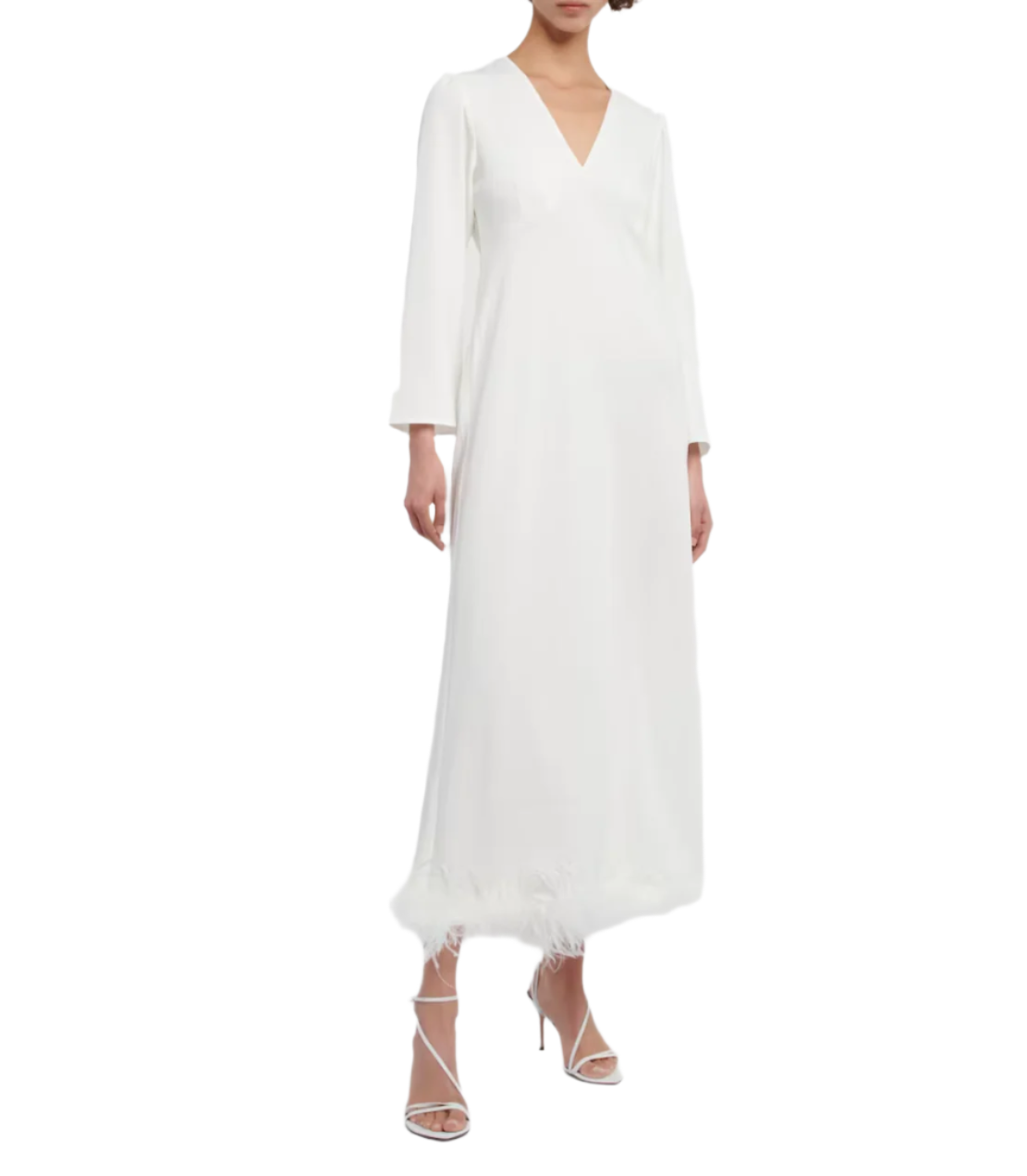 RIXO Bridal Mya feather-trimmed dress - RAG REVOLUTION