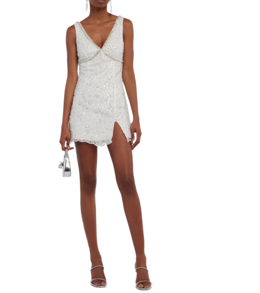 Self-Portrait Embellished Mini Dress - RAG REVOLUTION
