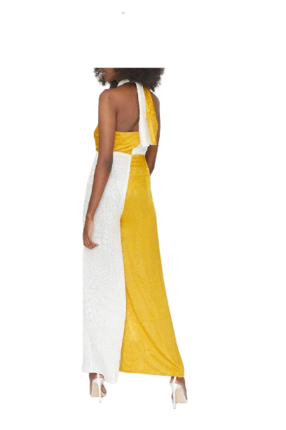 ROTATE Meghan Jumpsuit Mustard - RAG REVOLUTION