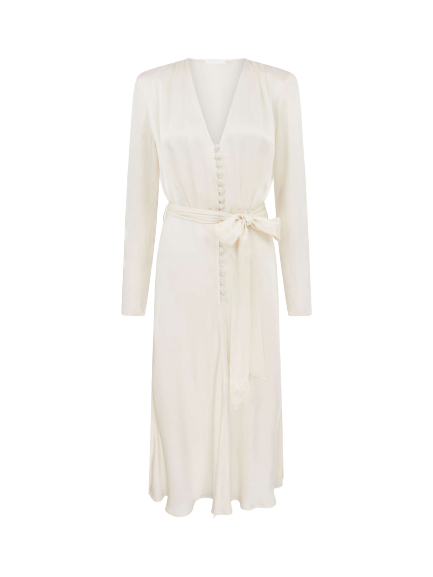 GHOST MERYL DRESS Ivory - RAG REVOLUTION