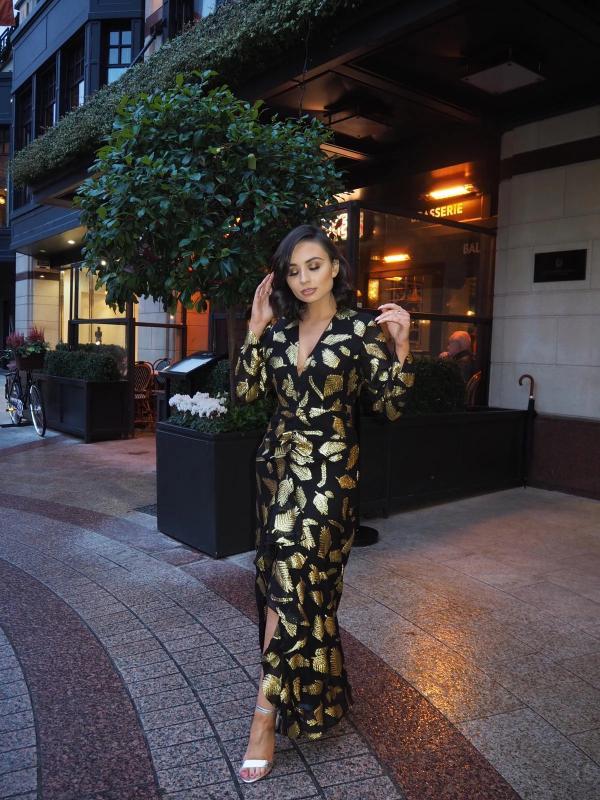 RIXO Gold Leaf Dress - RAG REVOLUTION