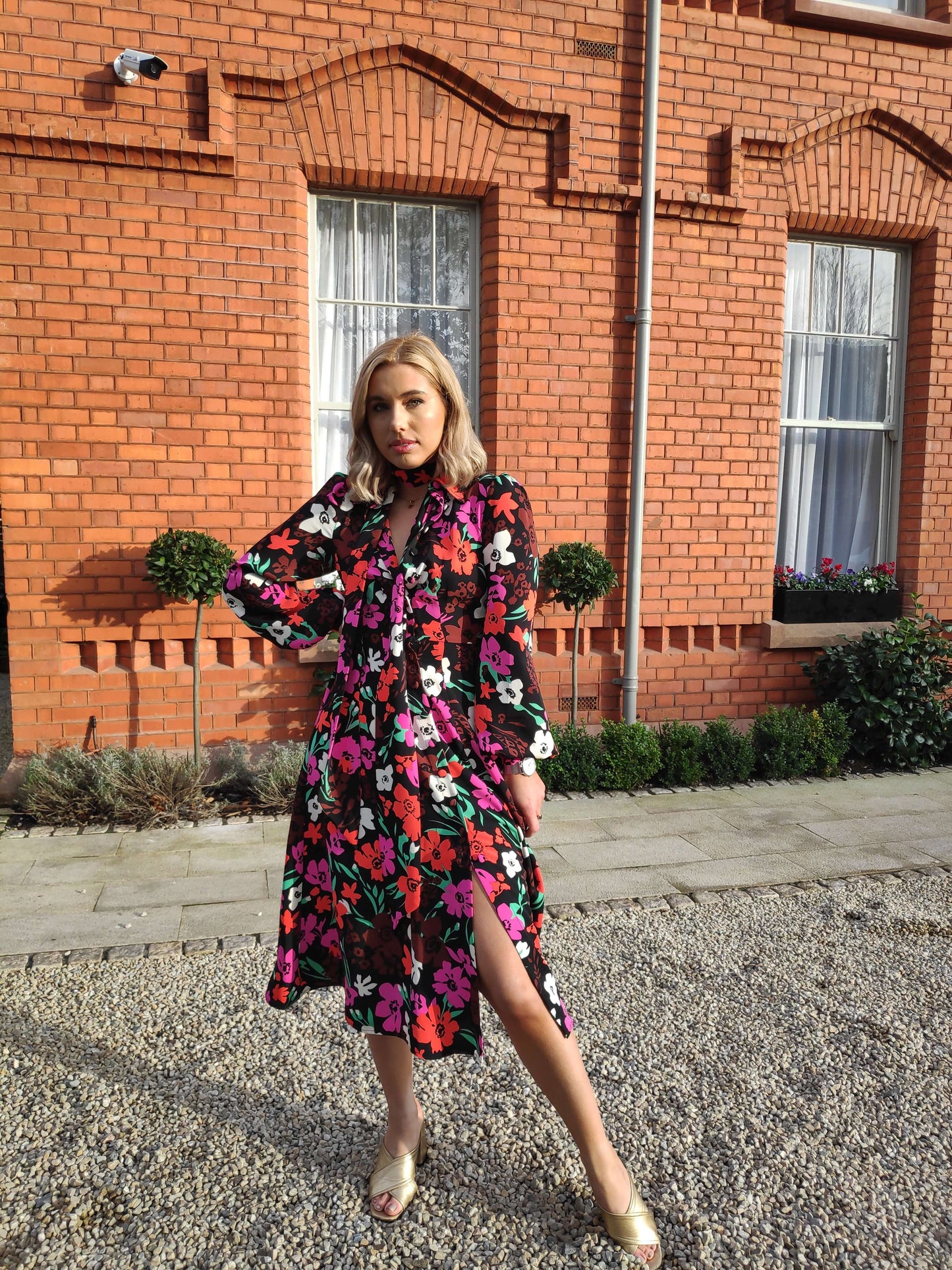 KITRI Alicia Floral Print Shirt Dress - RAG REVOLUTION