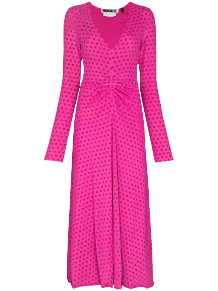 ROTATE Kamla monogram-pattern maxi dress - RAG REVOLUTION