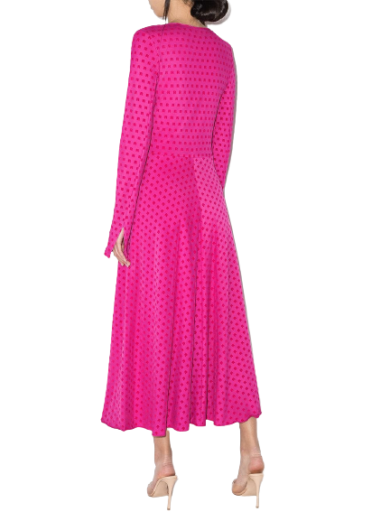 ROTATE Kamla monogram-pattern maxi dress - RAG REVOLUTION