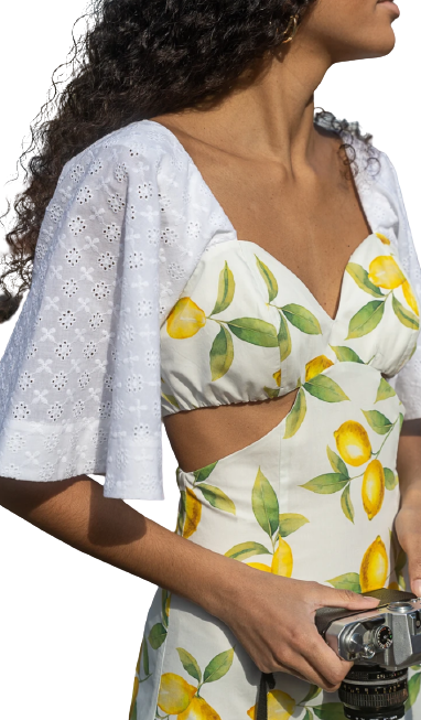 Rent La Semaine Paris Melody Lemon Dress - RAG REVOLUTION