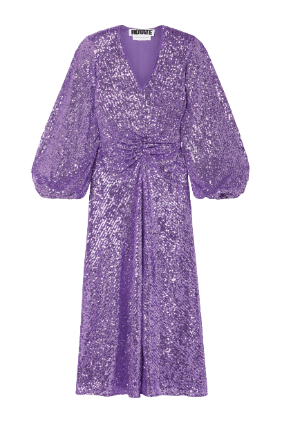 ROTATE BIRGER CHRISTENSEN Sirin ruched sequined tulle midi dress - RAG REVOLUTION