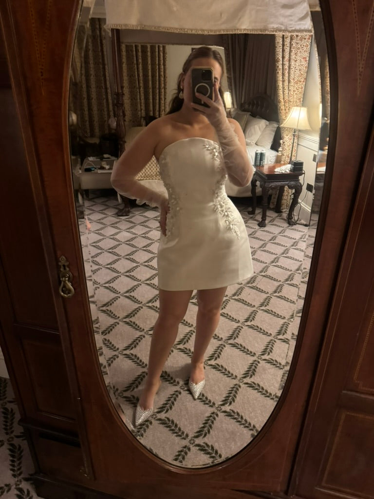 Rebecca Vallance Xanthe floral-appliqué minidress Bridal - RAG REVOLUTION