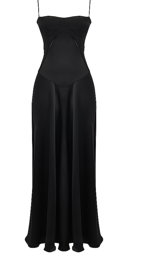 HOUSE OF CB ANABELLA BLACK LACE UP MAXI DRESS - RAG REVOLUTION