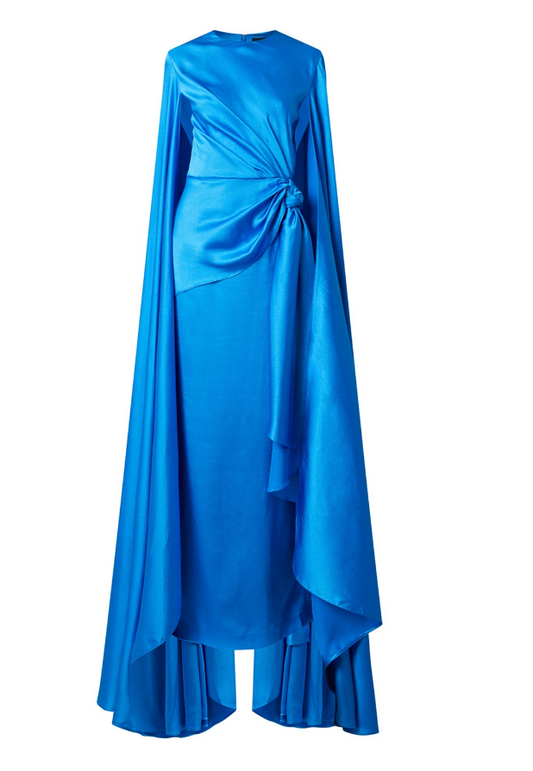 SOLACE LONDON Elya Cape-Sleeve Wrap Dress - RAG REVOLUTION