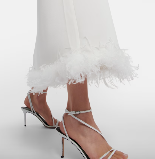 RIXO Bridal Mya feather-trimmed dress - RAG REVOLUTION