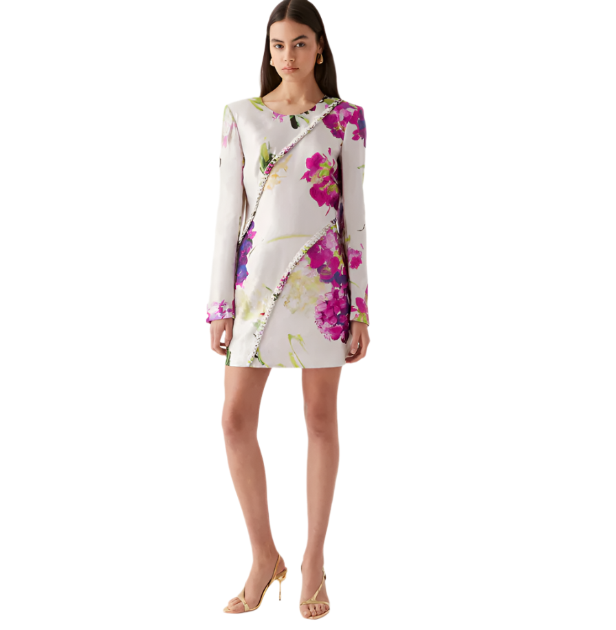 AJE Arbour Floral Print Mini Dress