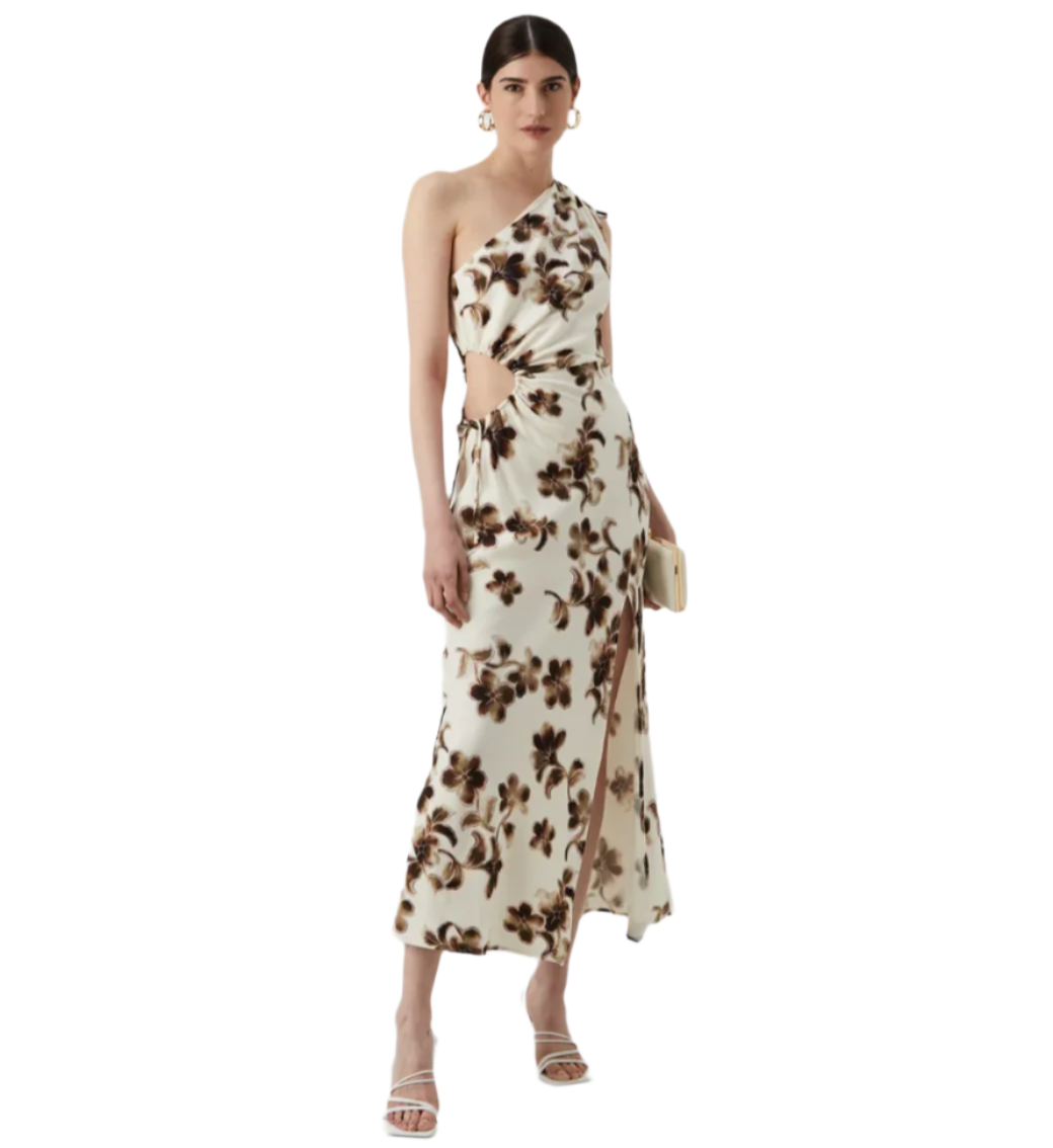 Bec + Bridge Pauline Floral Asymmetric Dress