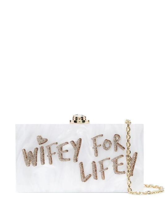 SOPHIA WEBSTER ' Wifey For Lifey ' Bridal Clutch - RAG REVOLUTION