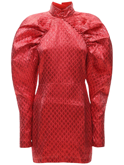 ROTATE Red Kim Lurex Mini Dress - RAG REVOLUTION